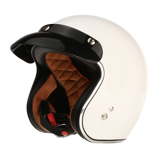 Prima Helmet (White, 3/4 Open Face)