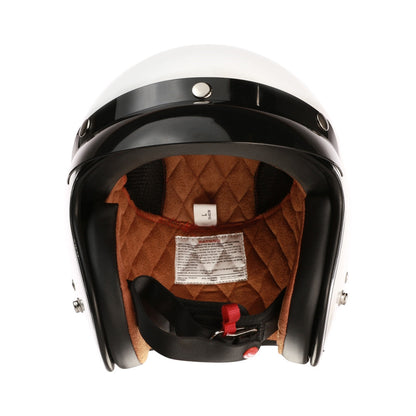 Prima Helmet (White, 3/4 Open Face)