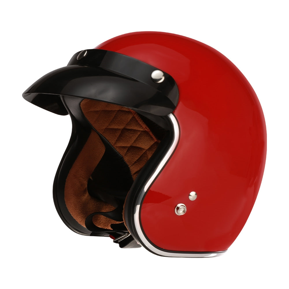 Prima Helmet (Red, 3/4 Open Face)