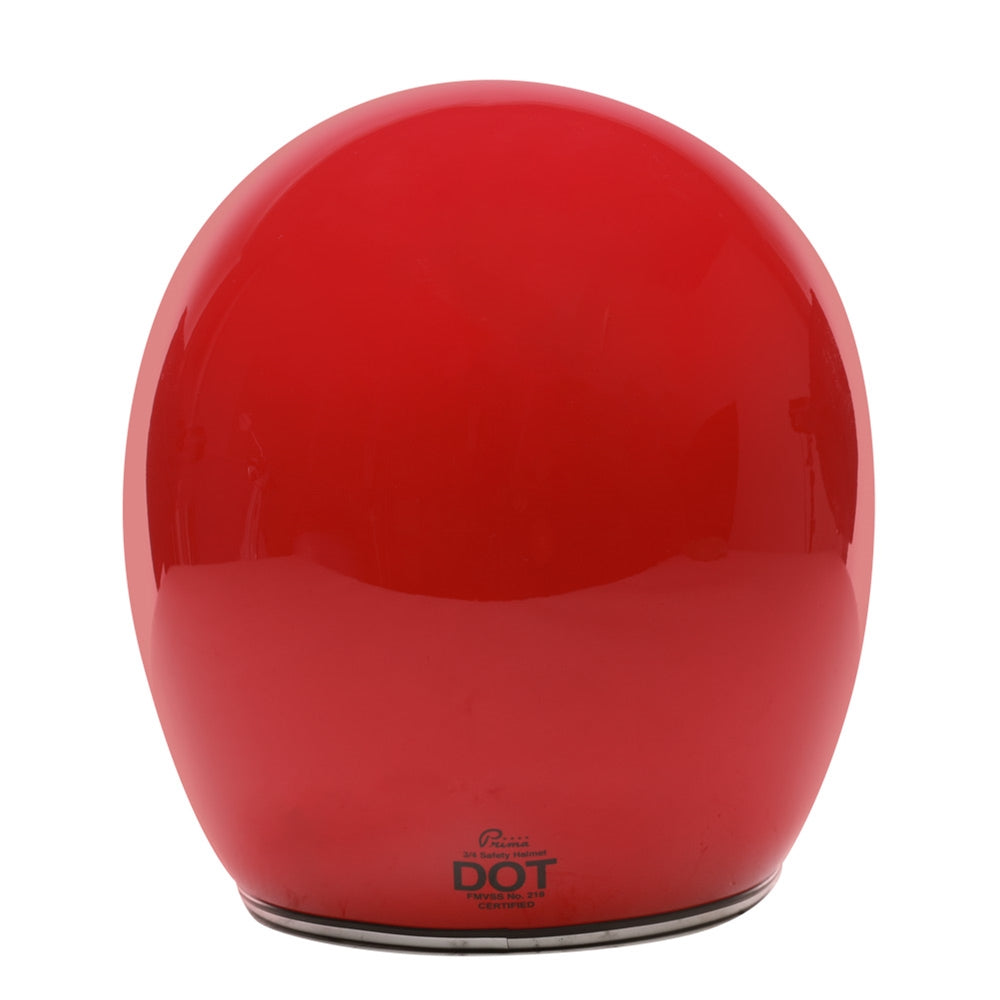 Prima Helmet (Red, 3/4 Open Face)