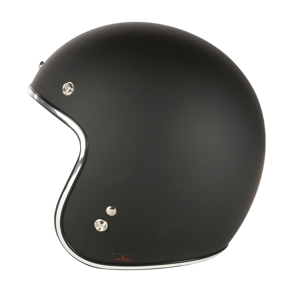 Prima Helmet (Matte Black, 3/4 Open Face)