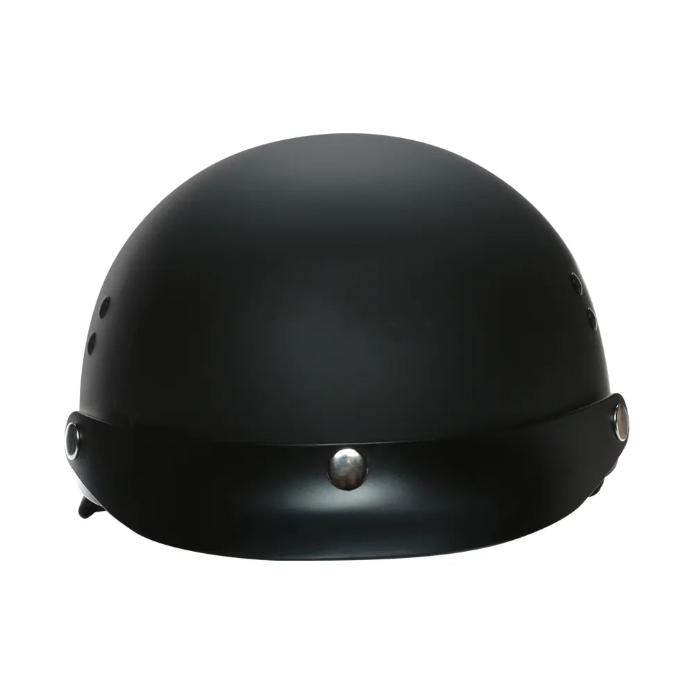 Prima Half Helmet w/ Peak Visor - Matte Black