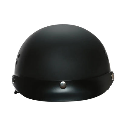 Prima Half Helmet w/ Peak Visor - Matte Black