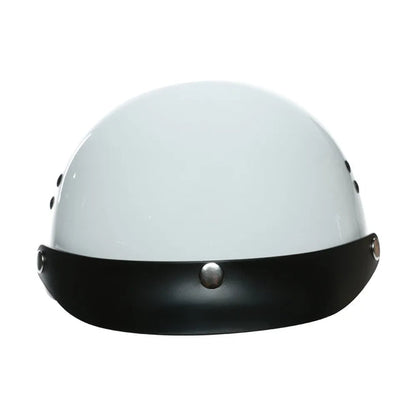 Prima Half Helmet w/ Peak Visor - White