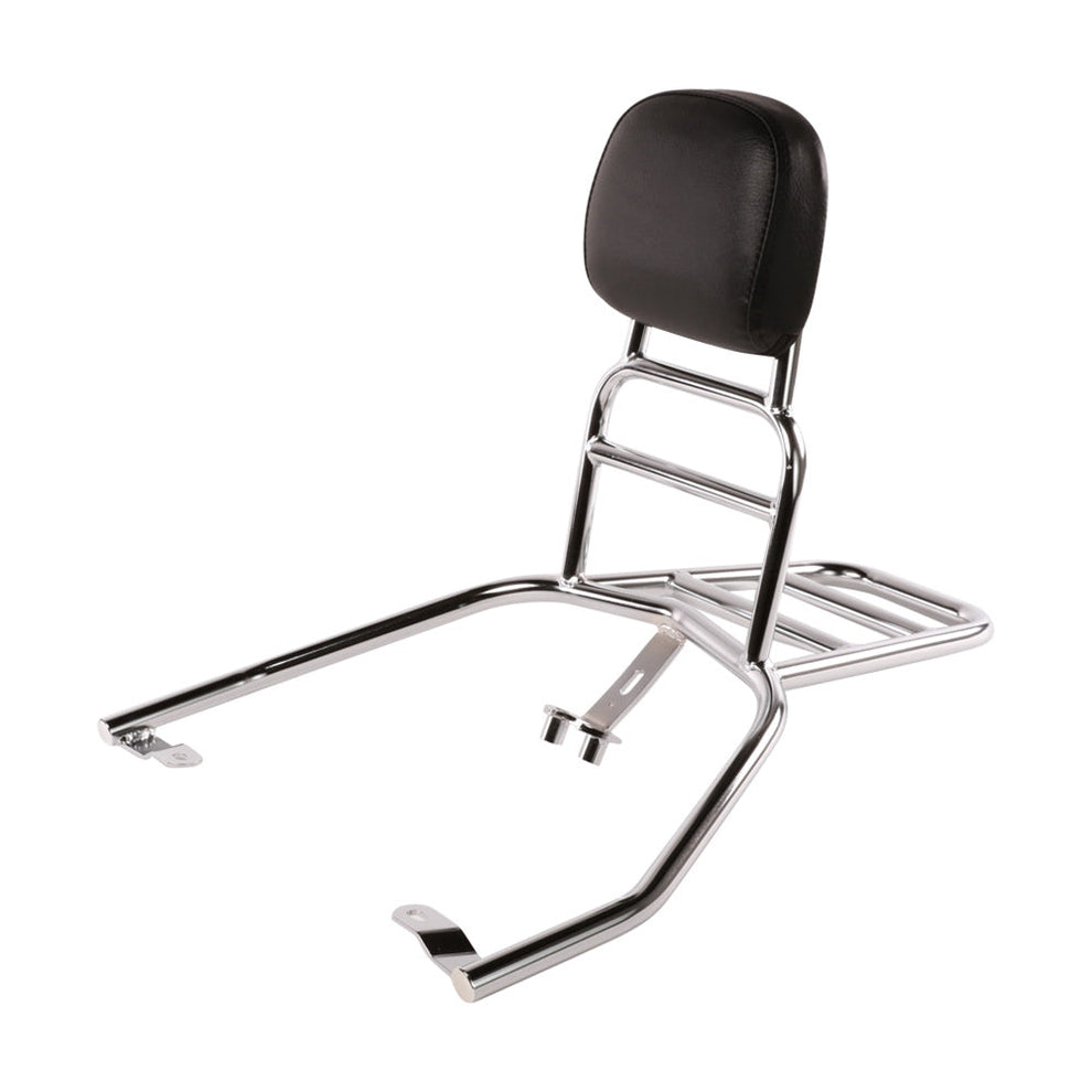 Kymco Dink R150 Rear Rack KYMCO Rear Rack w/ Backrest (Chrome); Kymco Like – Scooterworks Chicago